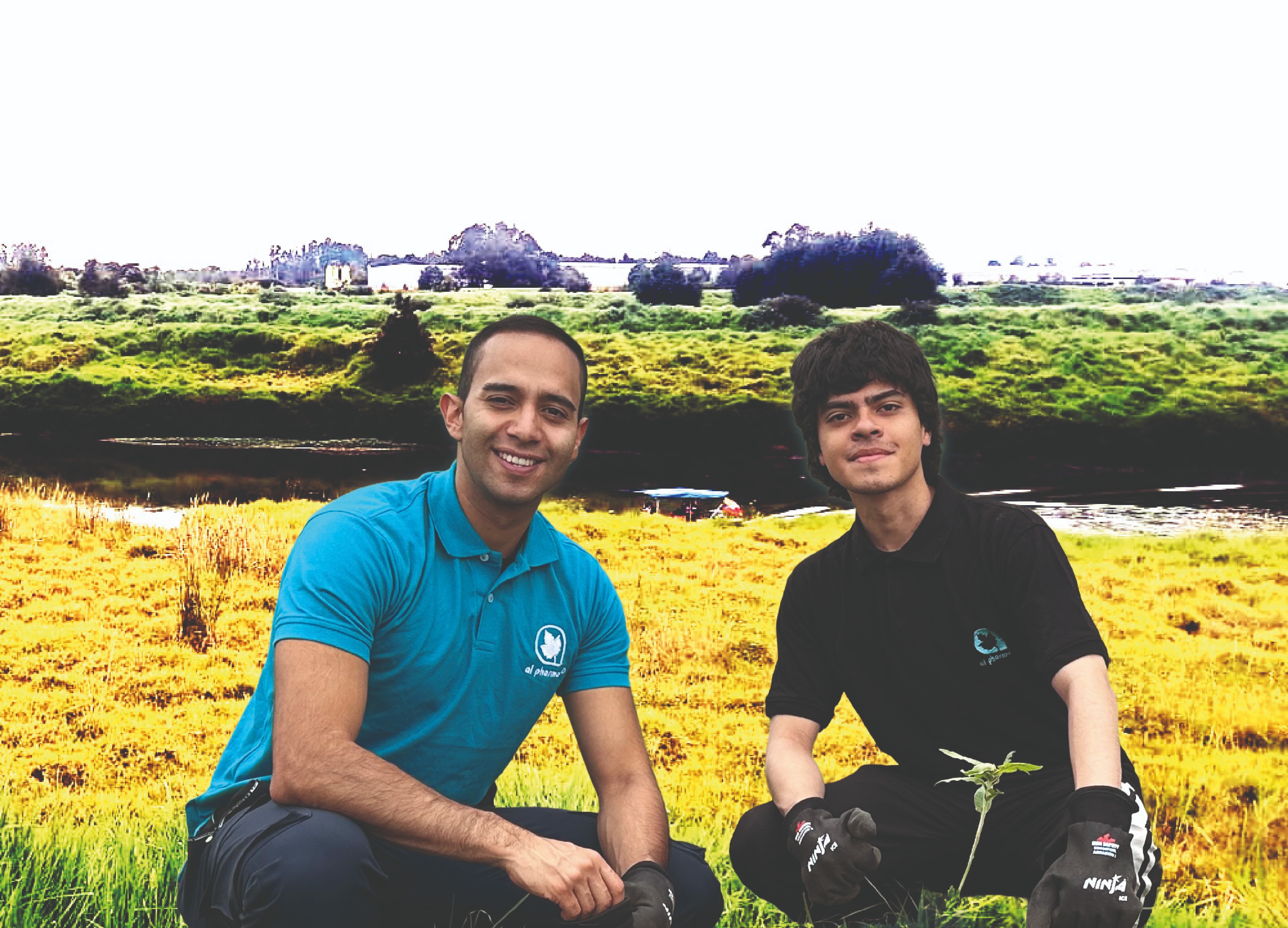 Colaboradores de al pharma en la jornada de voluntariado por el Río Bogotá